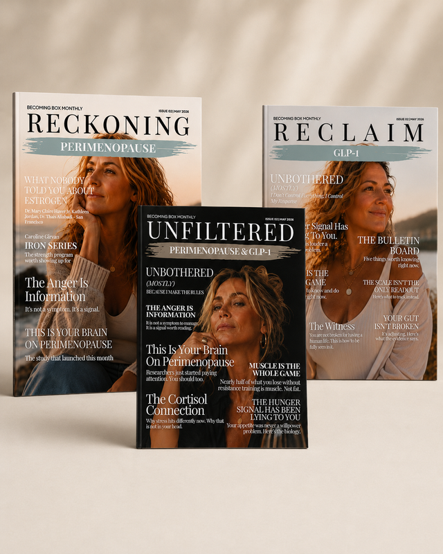 Unedited Her — editorial cover displayed on a tablet
